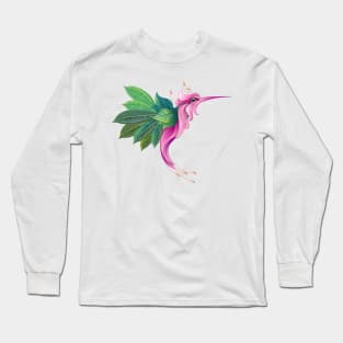 Hummingbird Flower Long Sleeve T-Shirt